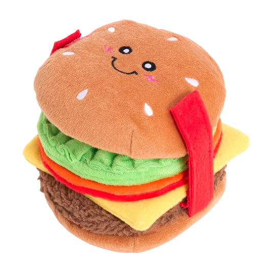 ZippyPaws - Cheeseburger - Snufflerz Stacks - Interactive Dog Toy